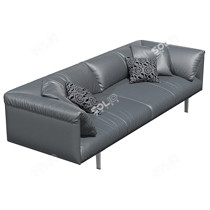 Title: Luxury Italian Poltrona Frau John-John Sofa 3D model image 2