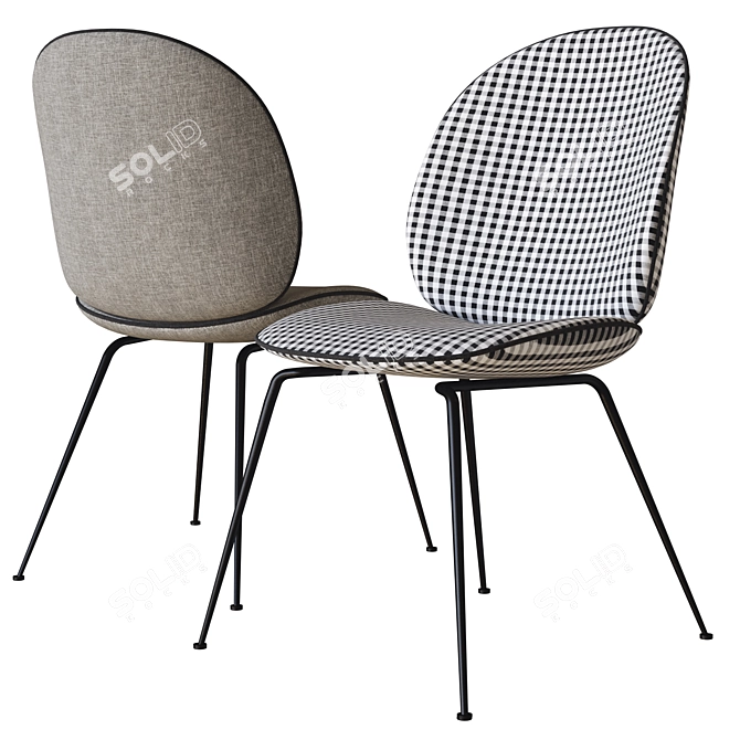 Gubi Beetle Chair: Sleek 3D Design 3D model image 2