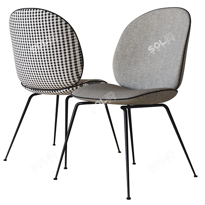 Gubi Beetle Chair: Sleek 3D Design 3D model image 3