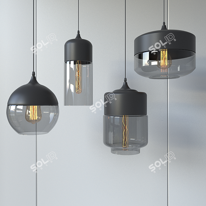 Modern Nordic Pendant Lights 3D model image 1