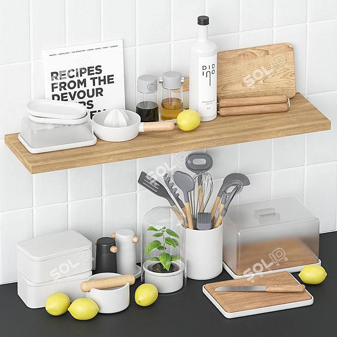 Stylish Kitchen Accents 3D model image 2