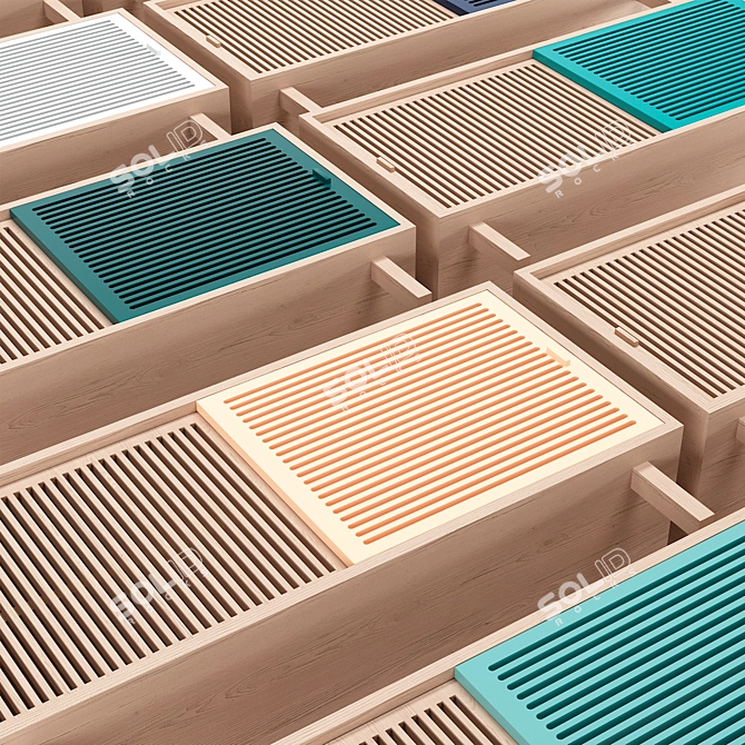 Colonel KYOTO Sideboard Set: Sleek and Stylish Storage Solution 3D model image 3