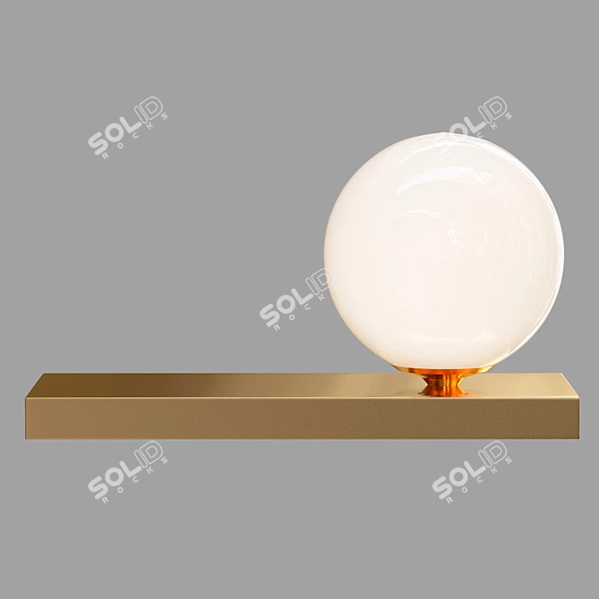 Contemporary Metal Glass Lamp 3D model image 1