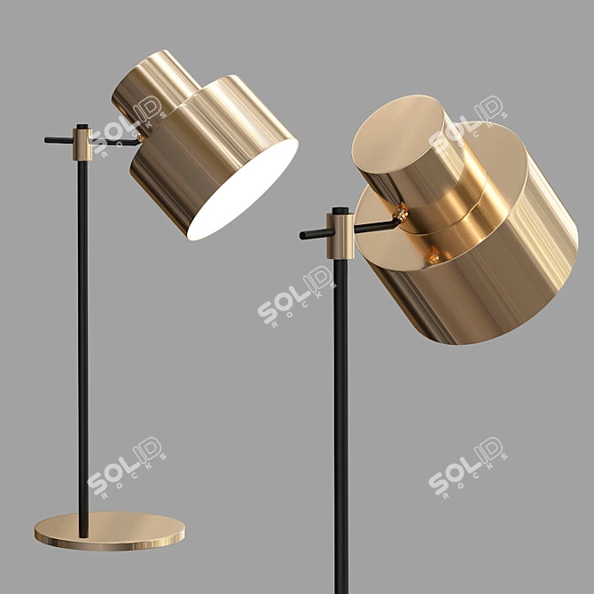 Metallic Elegance Pendant Light 3D model image 1