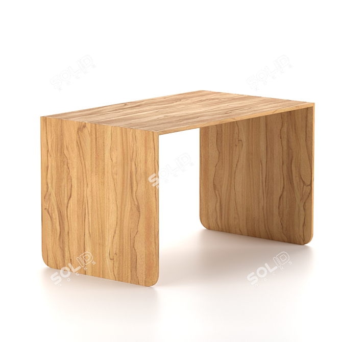 Versatile Wooden Side Table 3D model image 2