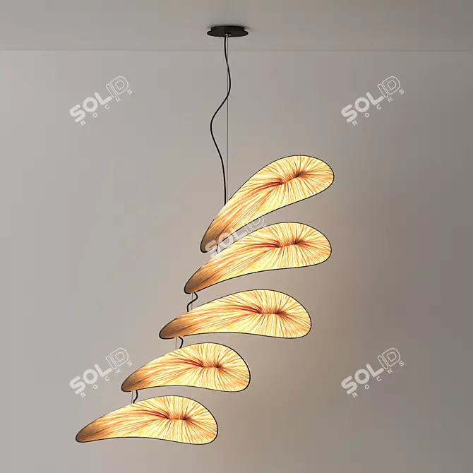 Kinetic Feather Chandelier: Nana 100 by Aqua Creations 3D model image 1