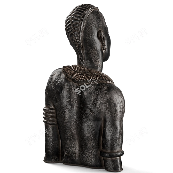 African Women Bust Sculpture by Anna Quinquaud 3D model image 3