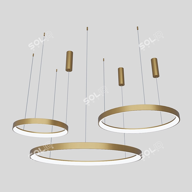 LED Pendant Lighting: MJ-Light RING 3D model image 1