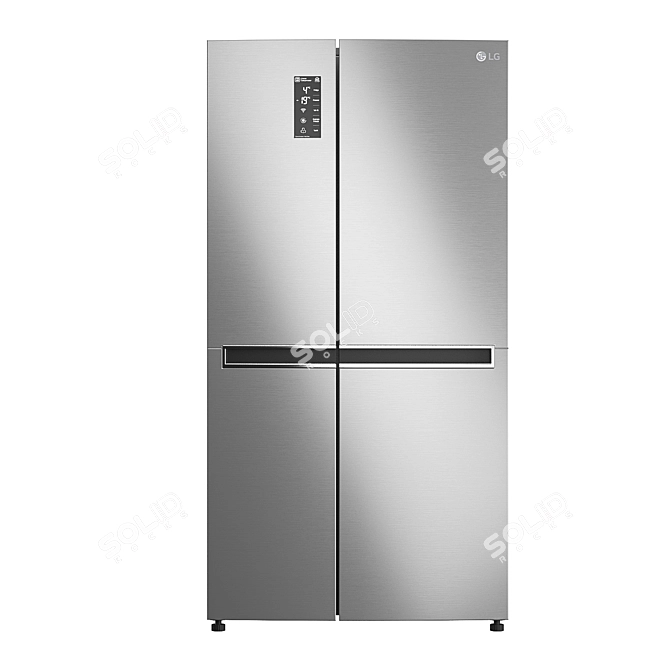 LG GC-B247SMDC Refrigerator: Sleek Design, Spacious Capacity 3D model image 1