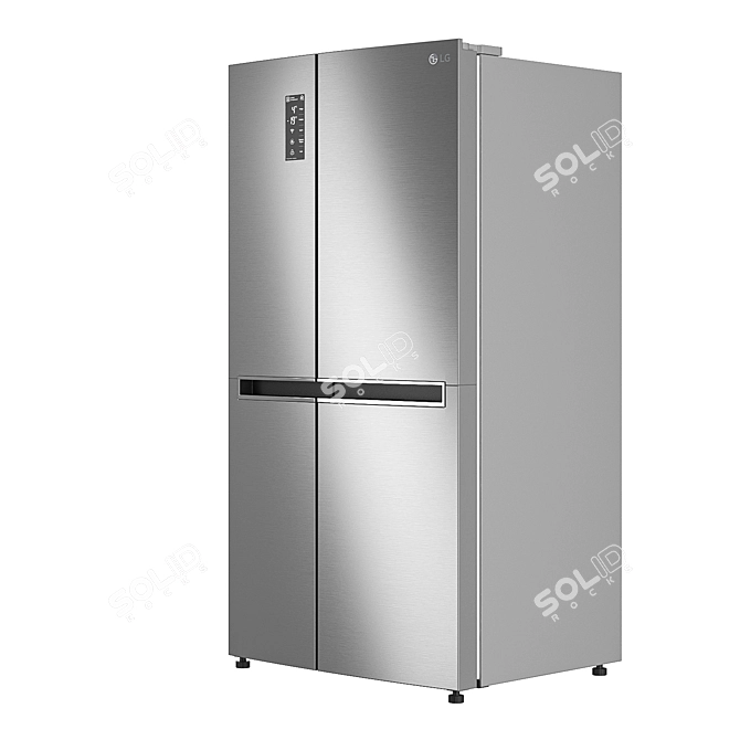 LG GC-B247SMDC Refrigerator: Sleek Design, Spacious Capacity 3D model image 2