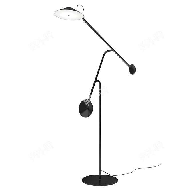 Modern Cinetique Floor Lamp: Stylish & Illuminating 3D model image 2