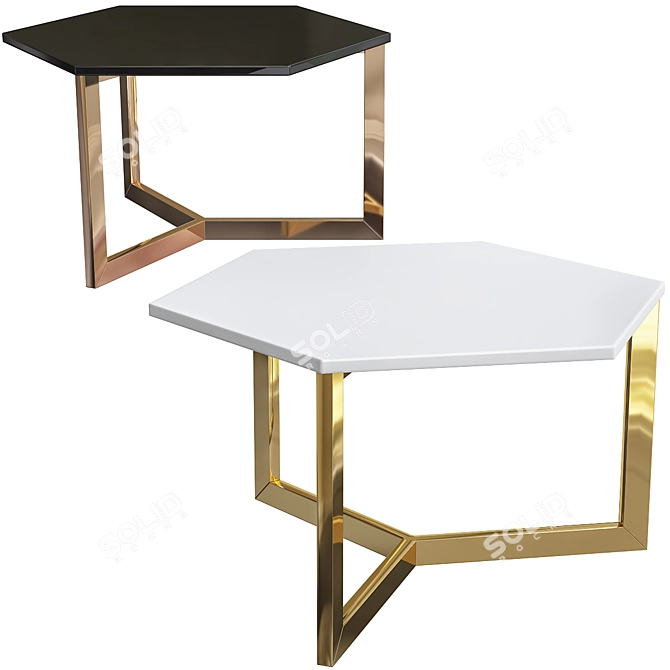 Elegant Aldwych Marble Coffee Table 3D model image 1