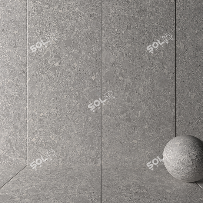 Frankfurt Grey Stone Wall Tiles 3D model image 2