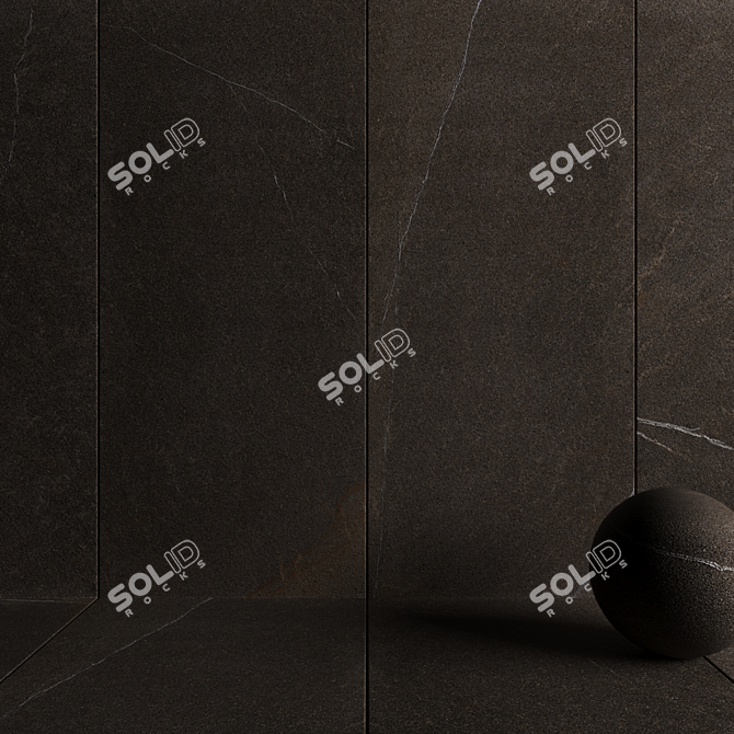 Anthracite Limestone Wall Tiles 3D model image 3