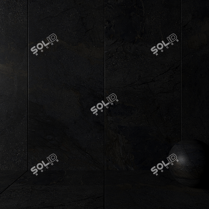 Manhattan Black Stone Wall Tiles 3D model image 2