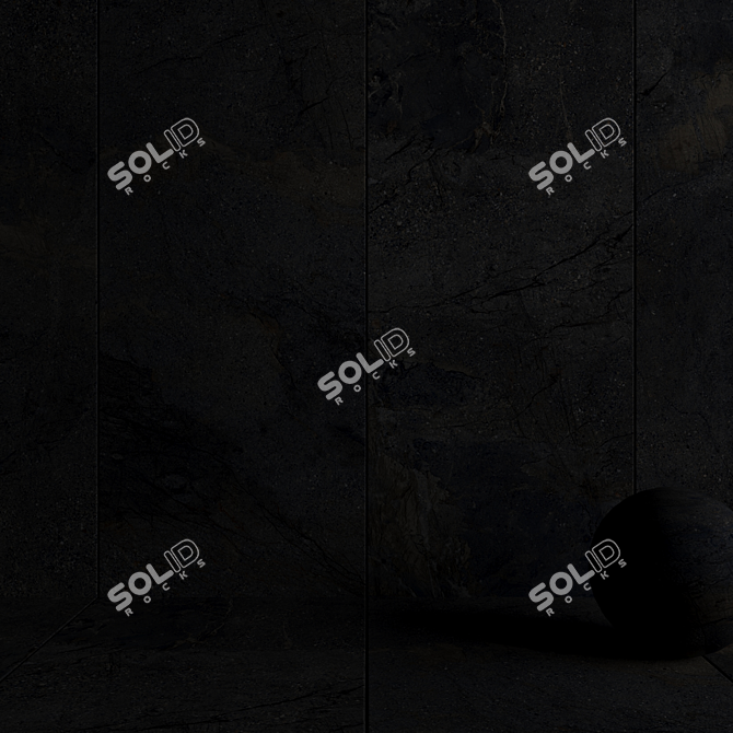 Manhattan Black Stone Wall Tiles 3D model image 3