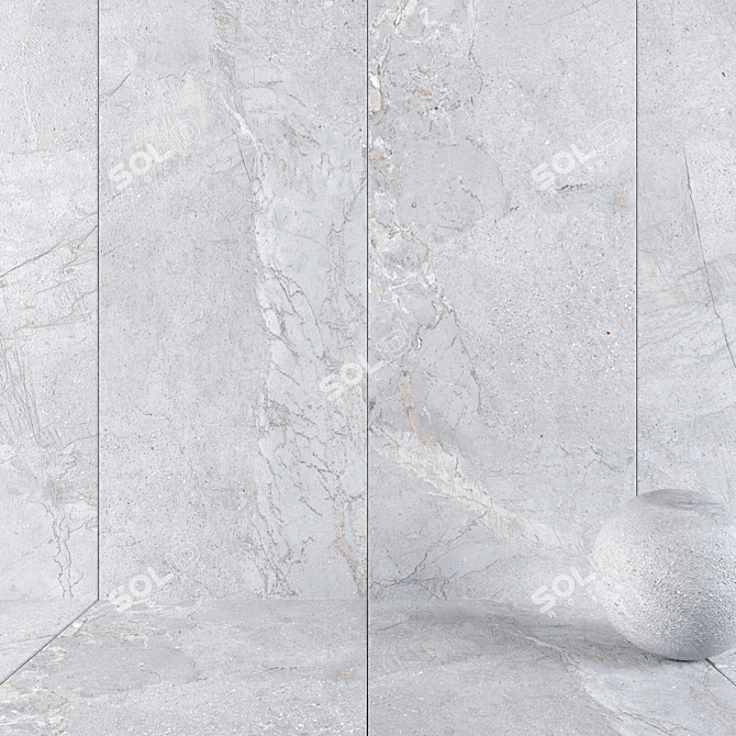 Manhattan Gray Stone Wall Tiles - Multi-Texture, Premium Quality 3D model image 1