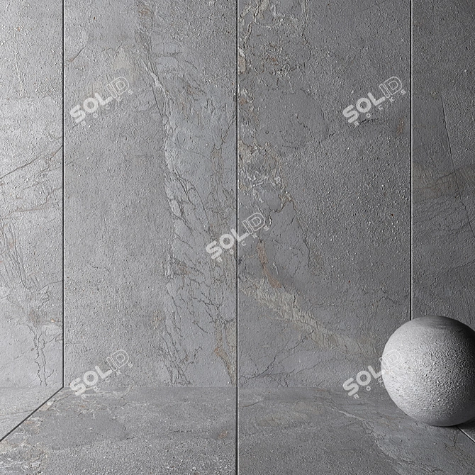 Manhattan Gray Stone Wall Tiles - Multi-Texture, Premium Quality 3D model image 2