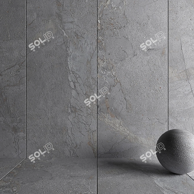 Manhattan Gray Stone Wall Tiles - Multi-Texture, Premium Quality 3D model image 3