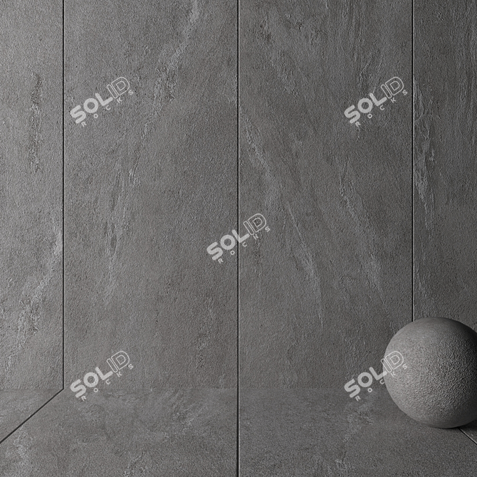 Tierra Gray Stone Wall Tiles 3D model image 2