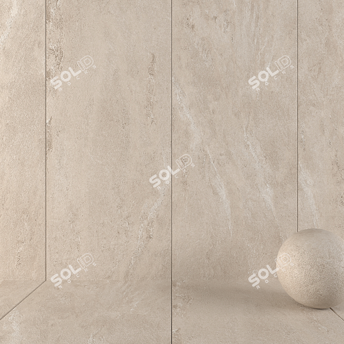  Tierra Sand Stone Wall Tiles 3D model image 1