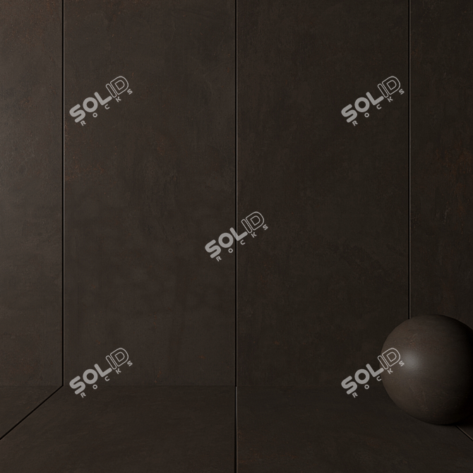Troia Brown Stone Wall Tiles: Multi-Texture, High Definition, No Plug-In 3D model image 2