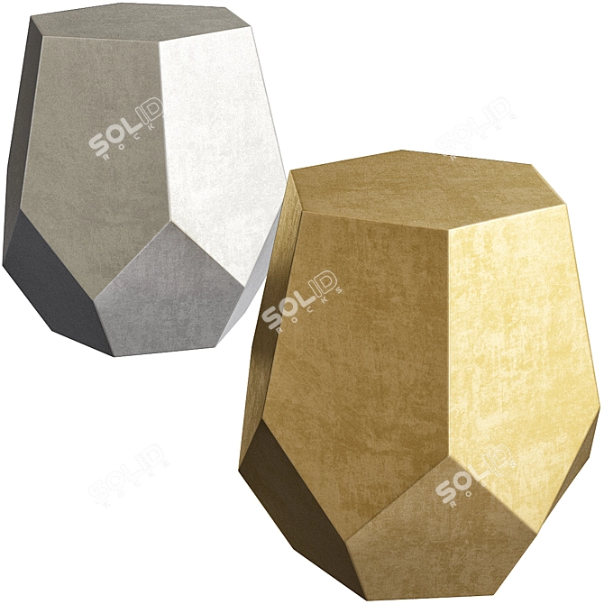 Modern Geometric Side Table 3D model image 1