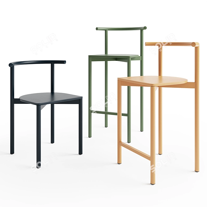 Delo Design Bar Stool 3D model image 1