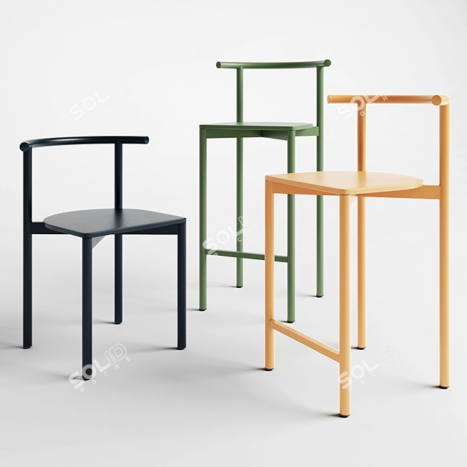 Delo Design Bar Stool 3D model image 5