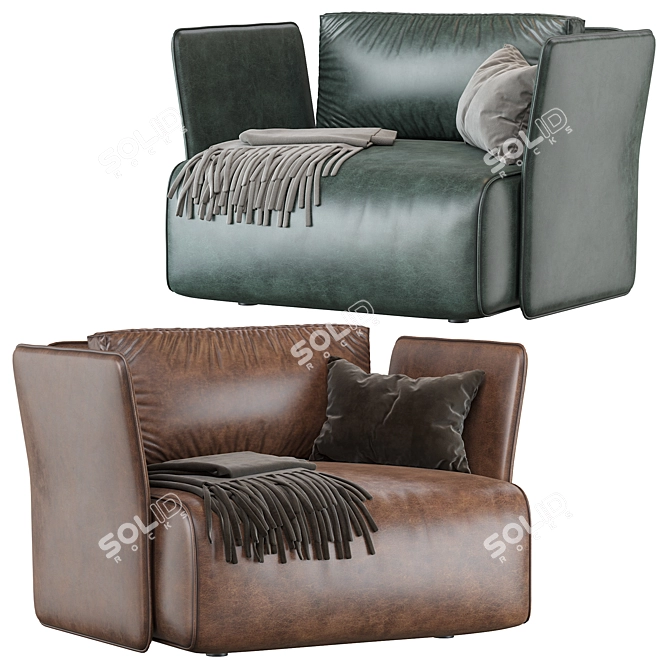 Elegant Smuk Armchair 3D model image 1