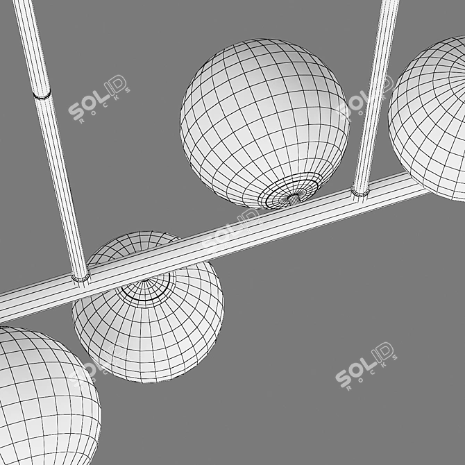 Luxury Croco Lightstar Pendant Chandelier 3D model image 5