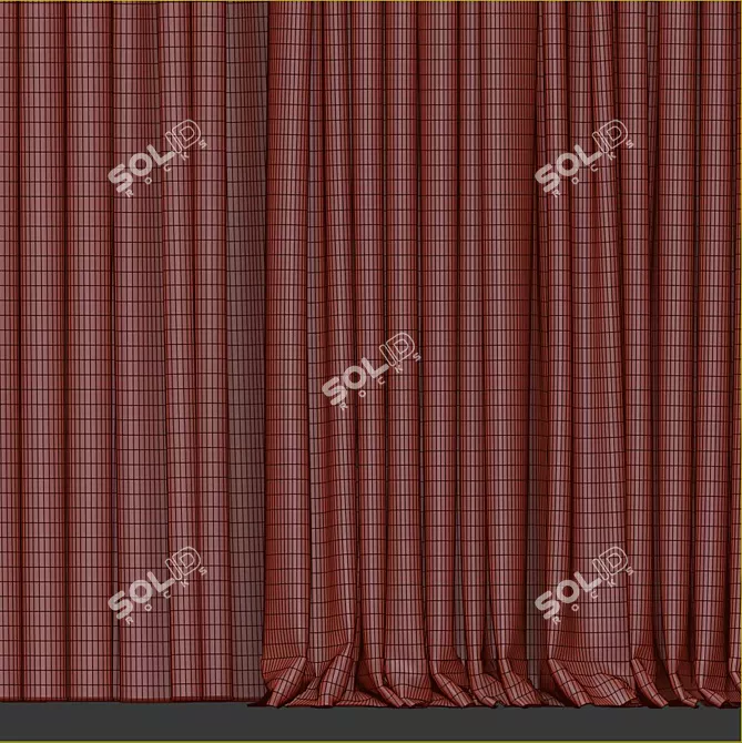 Trendy Curtain 659 3D model image 4