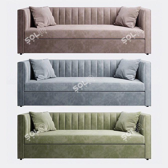 Garda Decor Paolo Sofa - 91x232x74 cm 3D model image 2