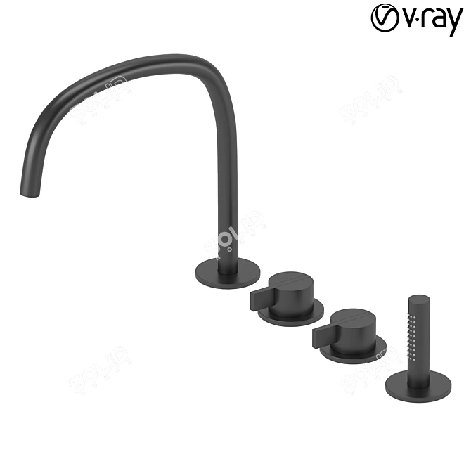 Sleek Bath Faucet: 2015 Design 3D model image 2