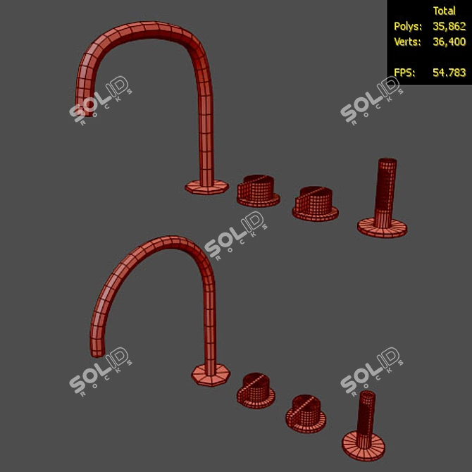 Sleek Bath Faucet: 2015 Design 3D model image 3