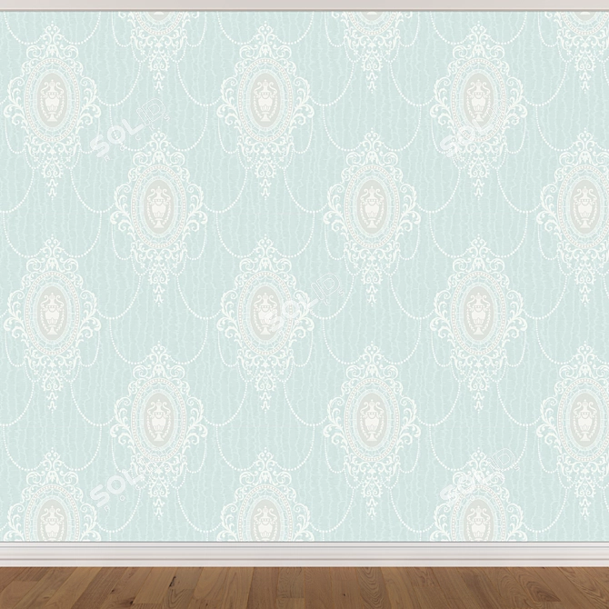 Seamless Wallpaper Set: 3 Colors 3D model image 4