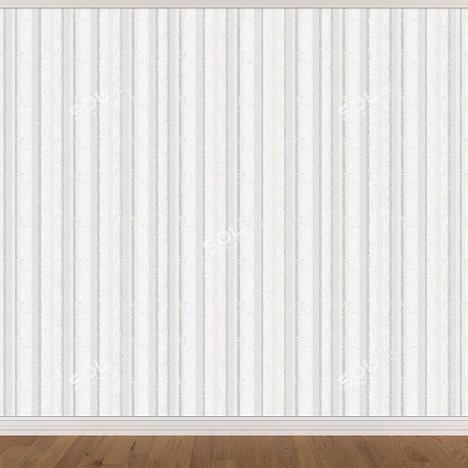 Seamless Wallpaper Set: 3 Colors & Textures 3D model image 3