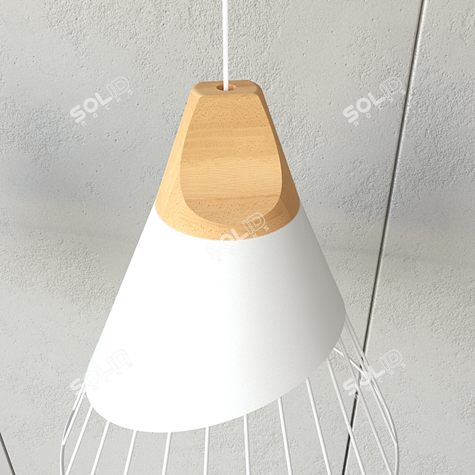 Modern Metal Pendant Lamp 3D model image 4