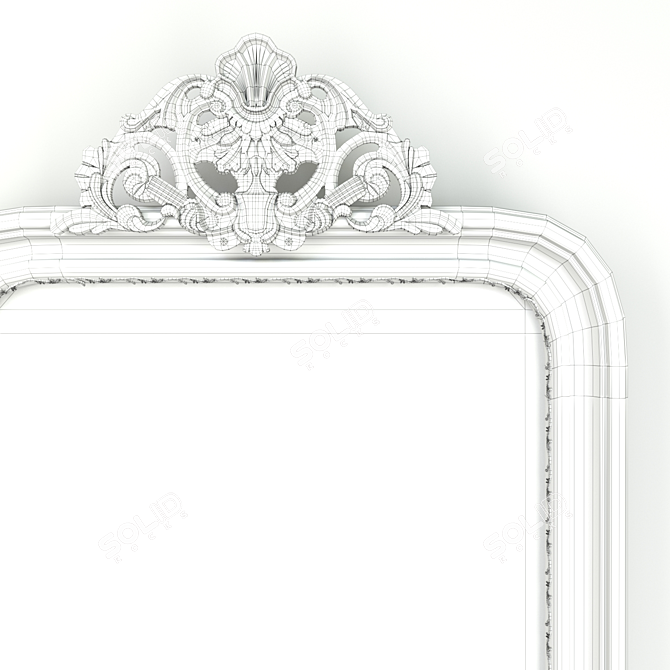 Elegant Gilded Boulogne Mirror 3D model image 2