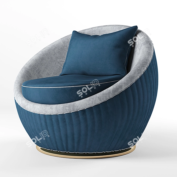 Blue Seat Armchair: 3D Max Vray-Corona 2013 3D model image 1