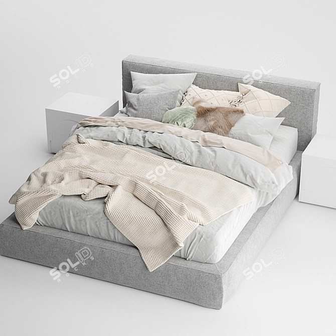 Bold and Beautiful Vittoria Bed 3D model image 4