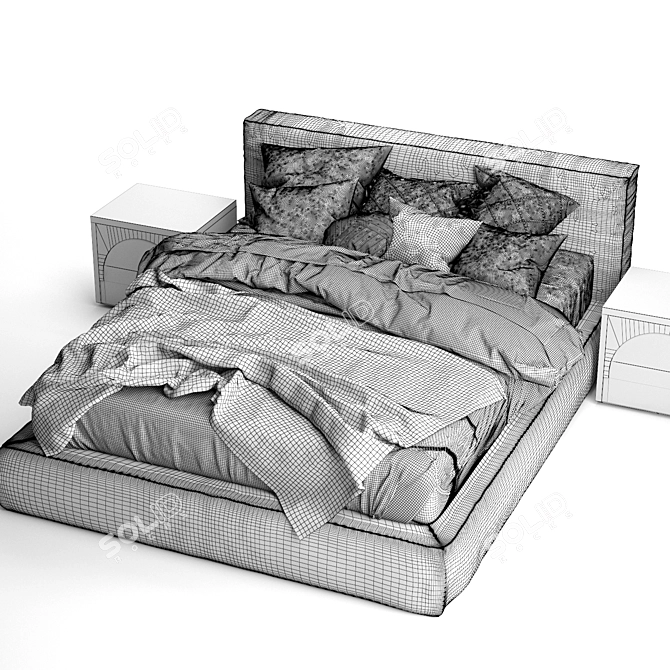 Bold and Beautiful Vittoria Bed 3D model image 5