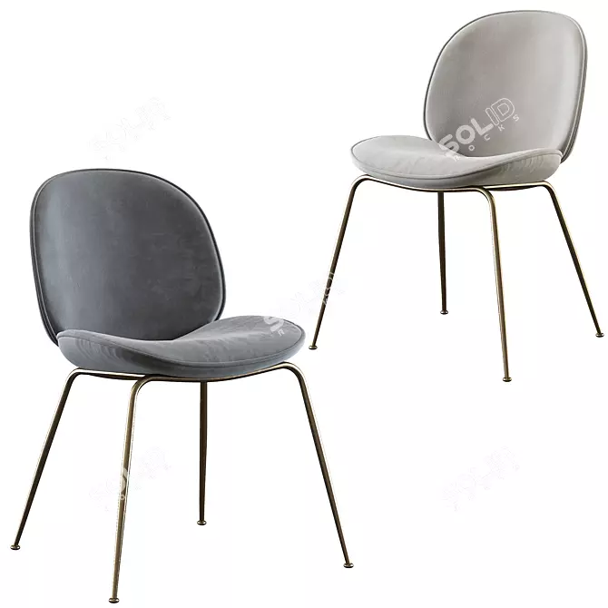 Gubi Beetle Chair: Stylish and Comfortable 3D model image 1