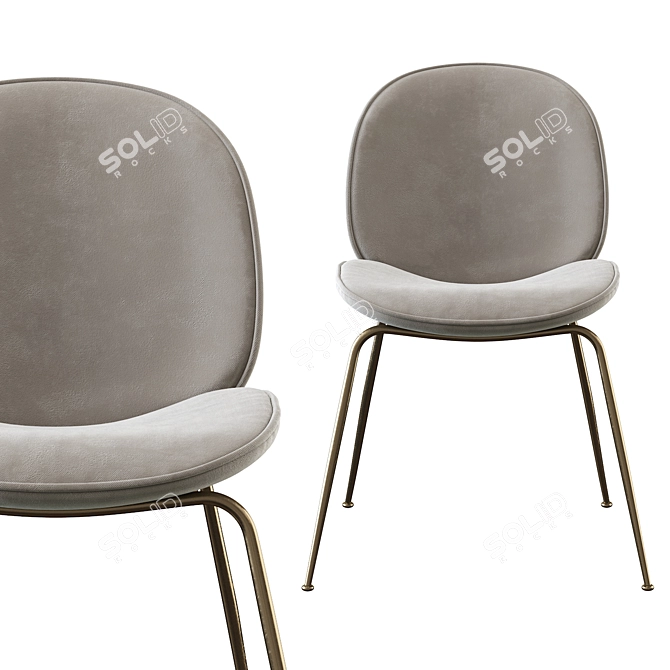 Gubi Beetle Chair: Stylish and Comfortable 3D model image 3