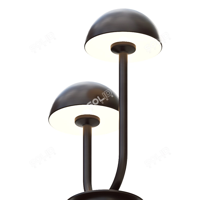 Elegant Mushroom Pendant Lamp 3D model image 2