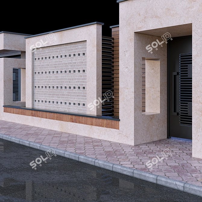 Modern Gate for V-Ray & Corona 3D model image 3