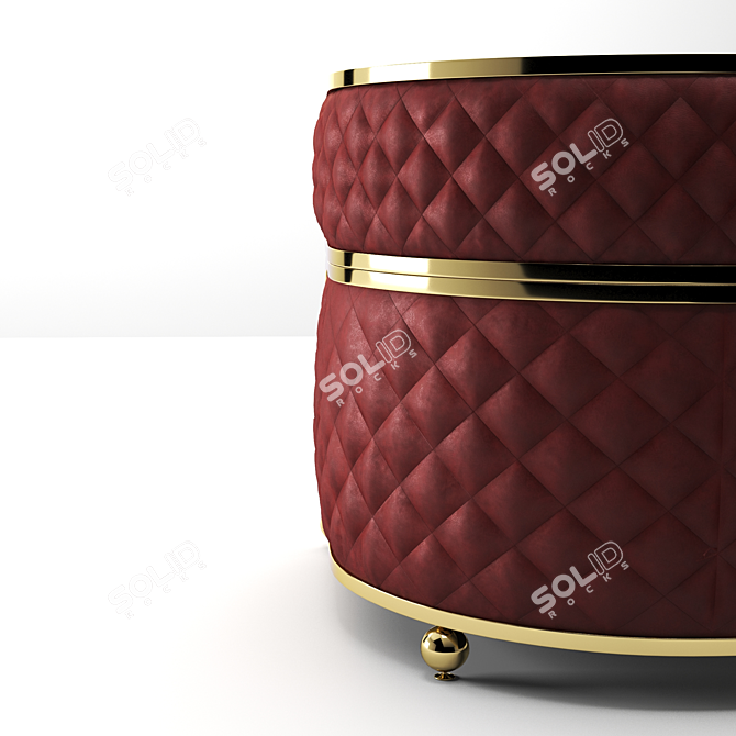 Elegant Opera Velvet Armchair 3D model image 5
