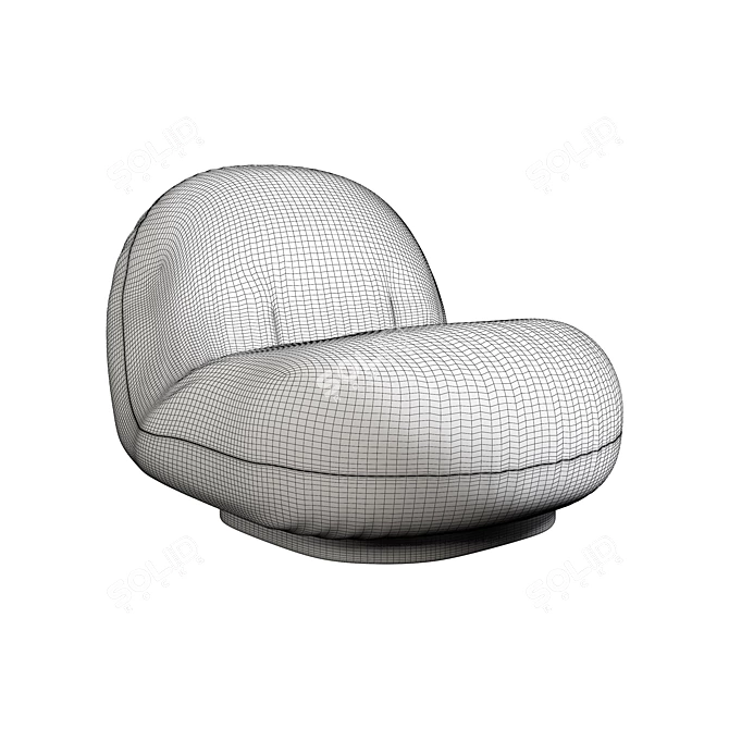 Minimalist Modern Pacha Lounge: Comfort Redefined 3D model image 2