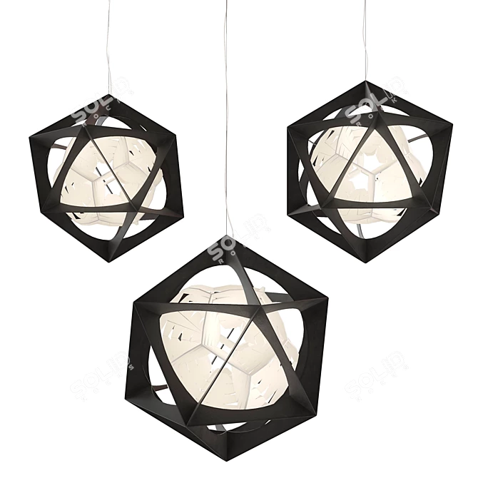 Title: Quasi Light: Futuristic Olafur Eliasson Lamp 3D model image 2