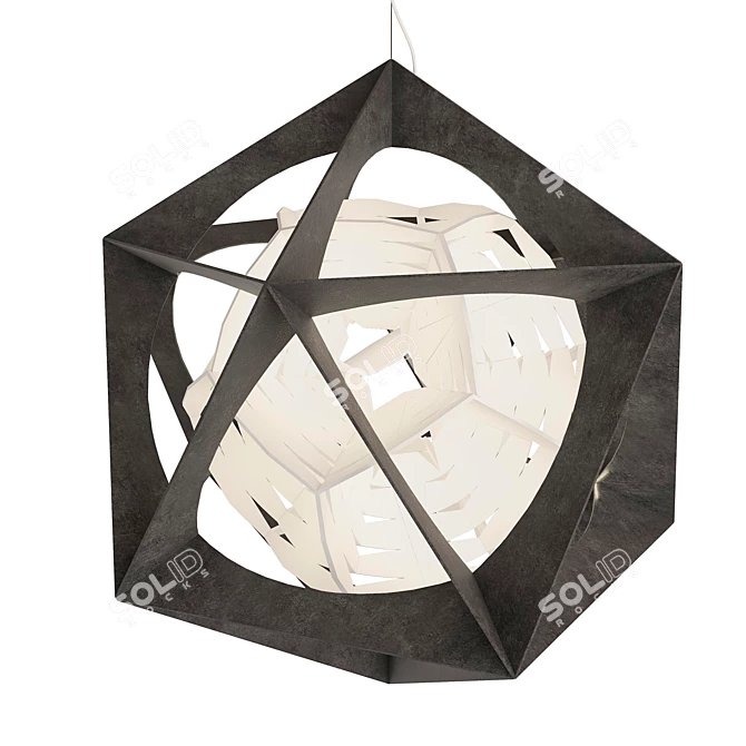 Title: Quasi Light: Futuristic Olafur Eliasson Lamp 3D model image 3